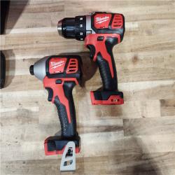 HOUSTON LOCATION - AS-IS Milwaukee 18V Lithium-Ion Cordless Drill Driver/Impact Driver Combo Kit