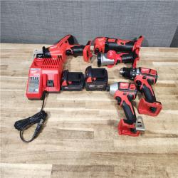 HOUSTON LOCATION - AS - IS Milwaukee 5 Tool Combo Kit W/ (2) Battery & Charger