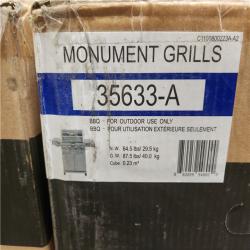 Phoenix NEW Monument Grills 4-Burner Propane Gas Grill in Stainless with Clear View Lid  LED Controls  Side and Sear Burners