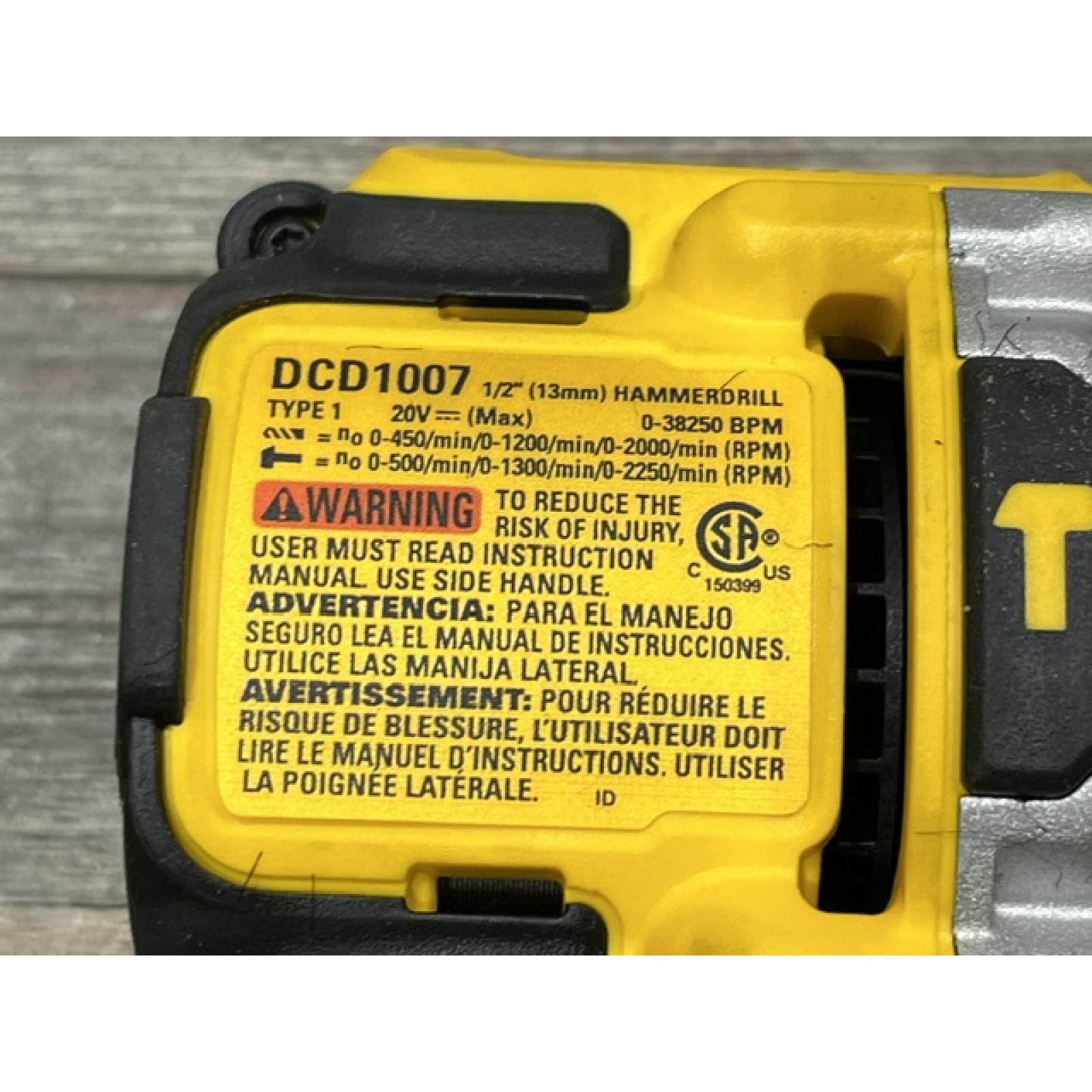 AS-IS DEWALT 20V XR Lithium-Ion Cordless Brushless 1/2 in. Drill/Driver Kit