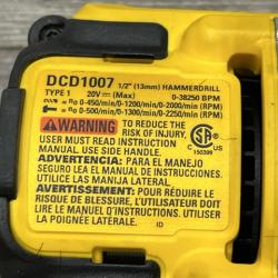 AS-IS DEWALT 20V XR Lithium-Ion Cordless Brushless 1/2 in. Drill/Driver Kit