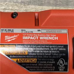AS-IS Milwaukee 12/18V Lithium-Ion Cordless 3/8 in. Ratchet and 1/2 in. High Torque Impact Wrench with Friction Ring Combo Kit