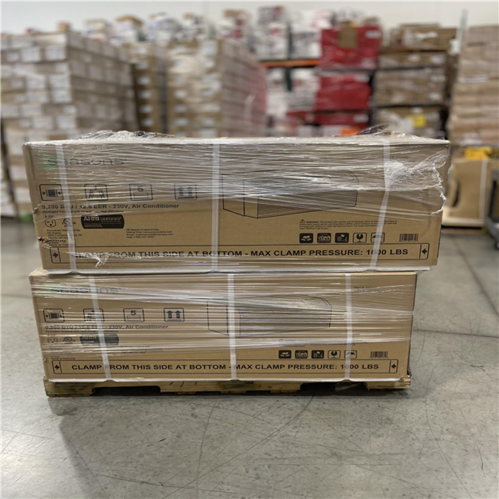 DALLAS LOCATION- Seasons 9200 BTU 230/208 V 20-Amp Heat Pump PTAC PALLET-(4 UNITS)