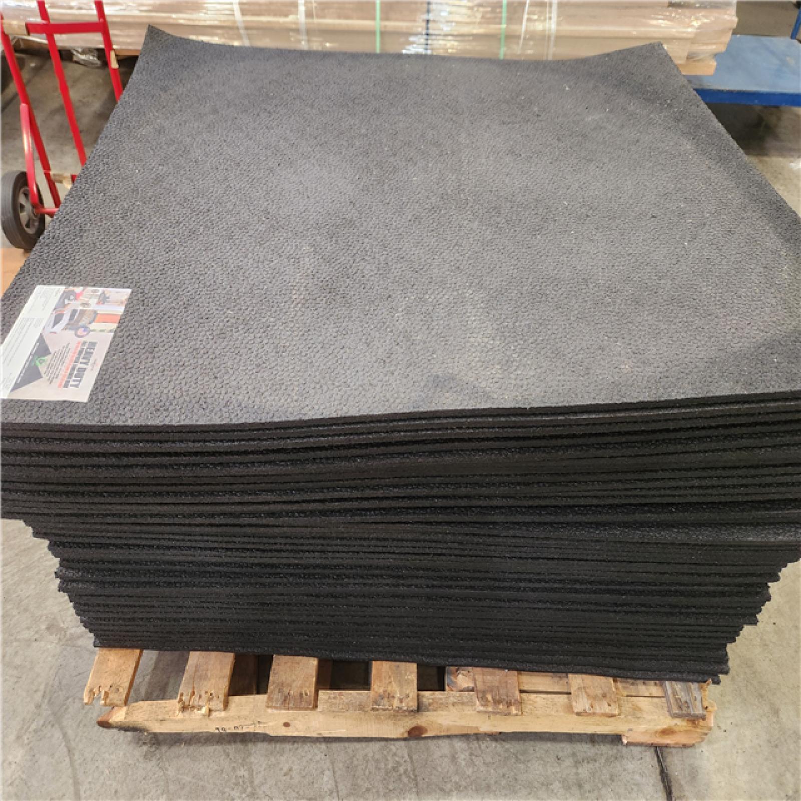 Phoenix NEW TrafficMaster All Purpose Black 3 ft. x 4 ft. Pebble Look Rubber Indoor/Outdoor Utility Mat Pallet (43-Mats