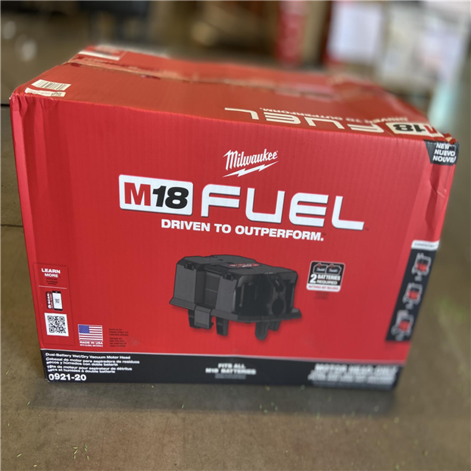 NEW! - Milwaukee M18 FUEL Wet/Dry Vacuum DUAL-BATTERY Cordless Motor Head For Milwaukee Wet/Dry Shop Vacuums