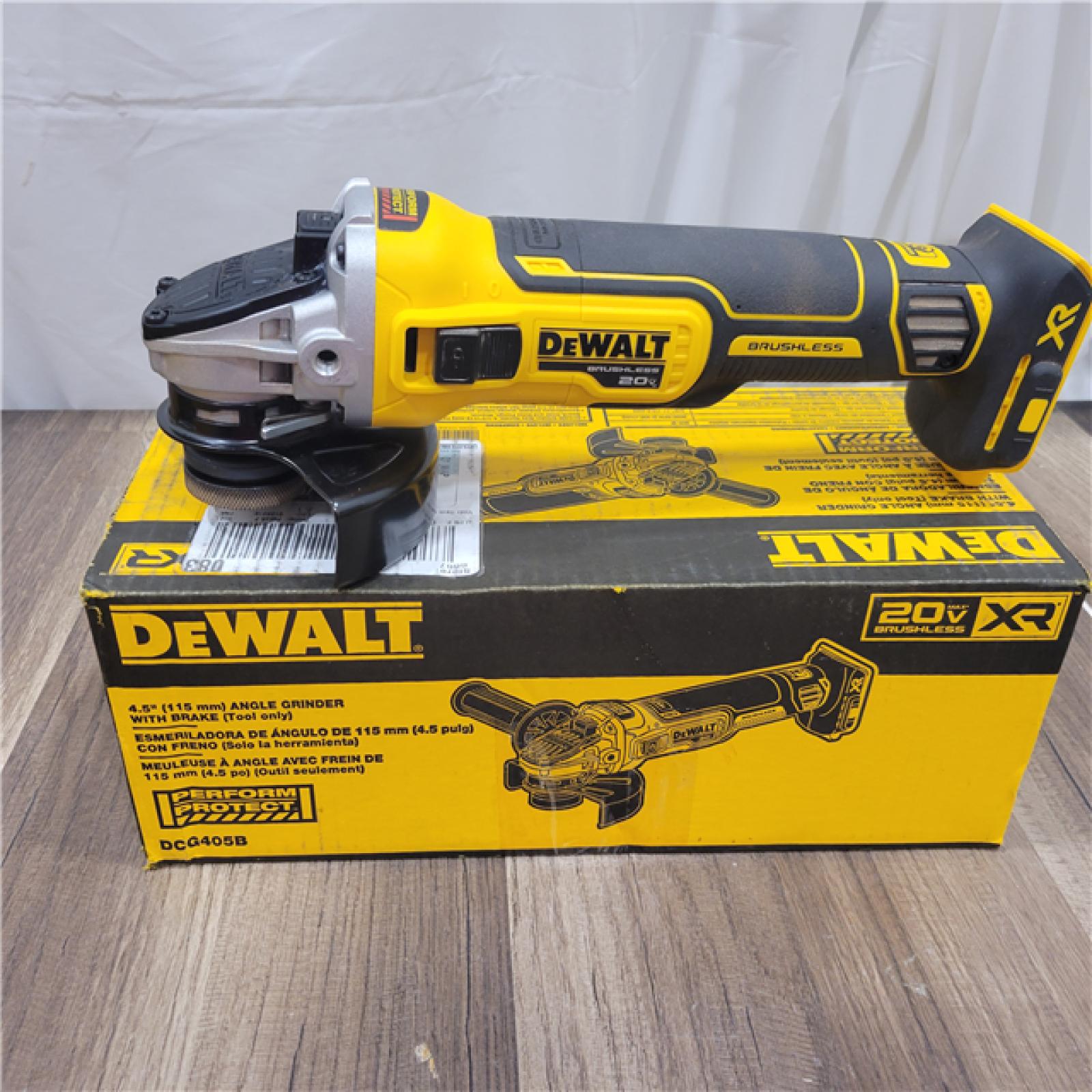 AS-IS DeWalt DCG405B 20V Max XR 4.5-Inch Slide Switch Small Angle Grinder (Tool Only)