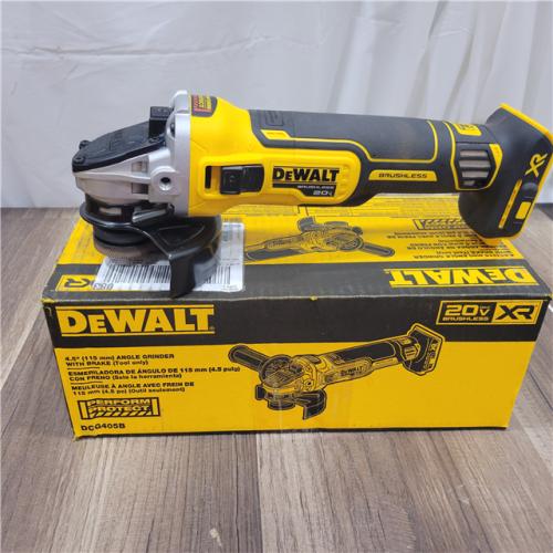 AS-IS DeWalt DCG405B 20V Max XR 4.5-Inch Slide Switch Small Angle Grinder (Tool Only)