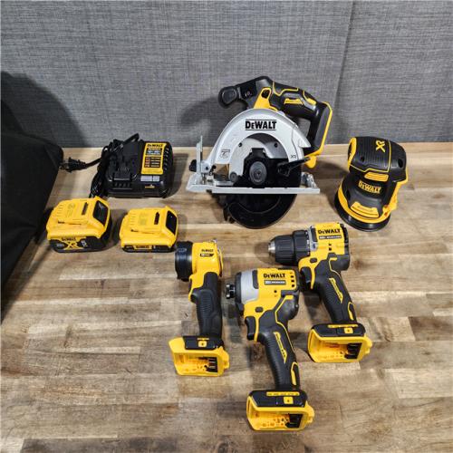 HOUSTON LOCATION - AS-IS DEWALT 20-Volt MAX Lithium-Ion Cordless 5-Tool Combo Kit with (2) Battery and Charger