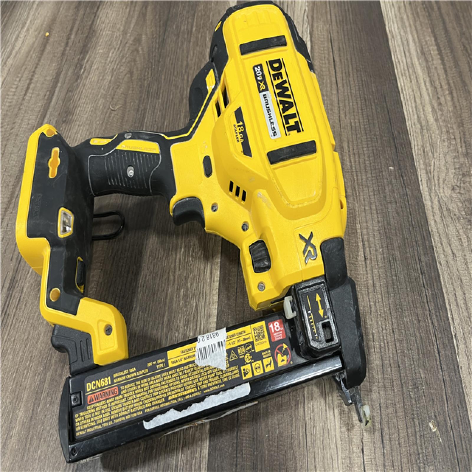 AS-IS  DEWALT Cordless 18-Gauge Narrow Crown Stapler (Tool Only)
