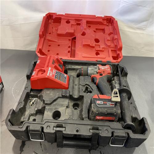 AS-IS - Milwaukee M18 FUEL 18-Volt Lithium-Ion Brushless Cordless 1/2 in. Hammer Drill/Driver Kit