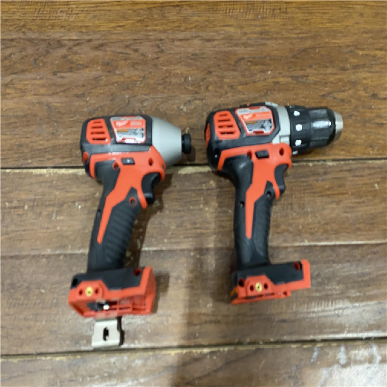 AS-IS Milwaukee M18 18V Cordless Brushed 2 Tool Drill/Driver and Impact Driver Kit