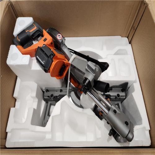 AS-IS RIDGID 18V Brushless Cordless 7-1/4 in. Dual Bevel Sliding Miter Saw (Tool Only)