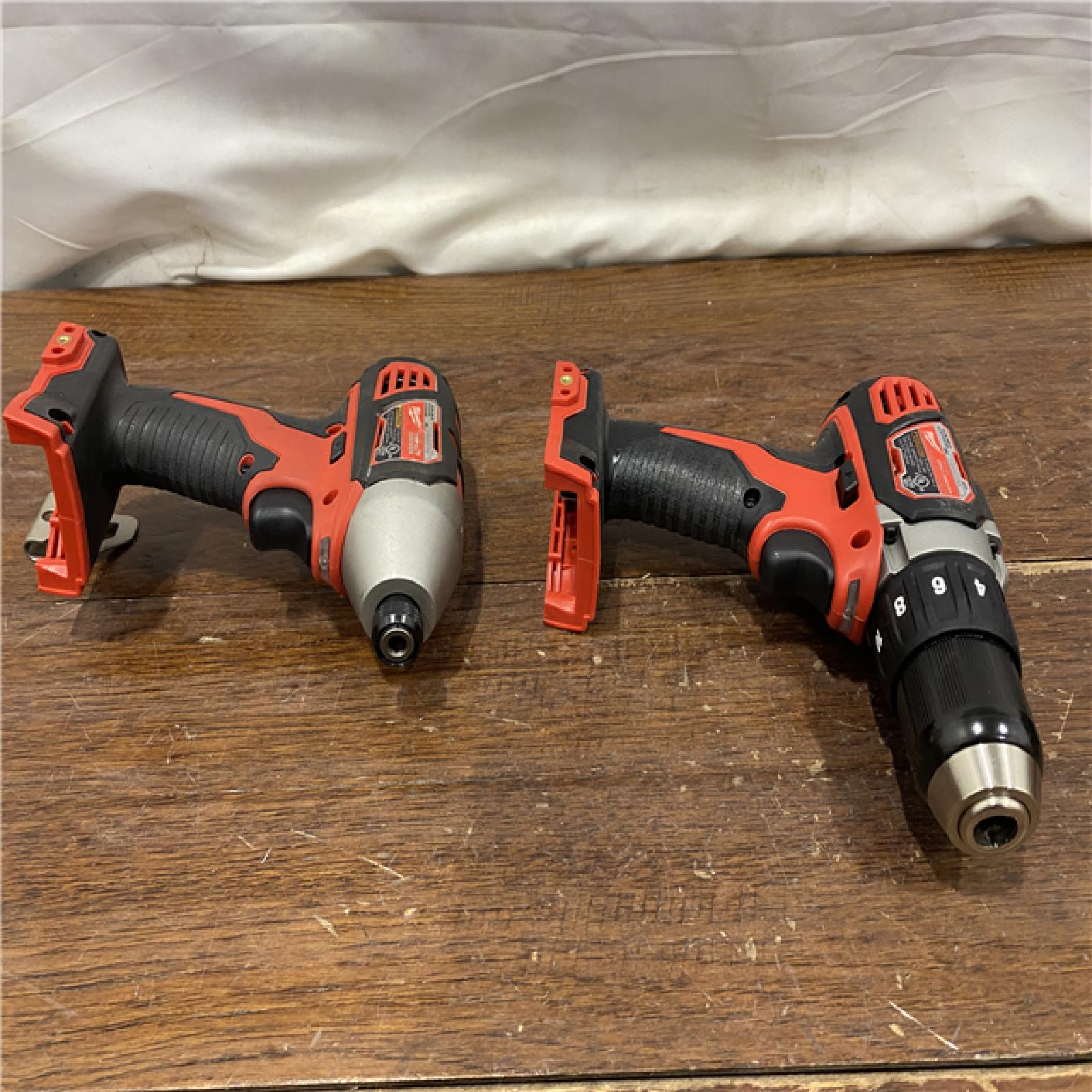 AS-IS Milwaukee M18 18V Cordless Brushed 2 Tool Drill/Driver and Impact Driver Kit