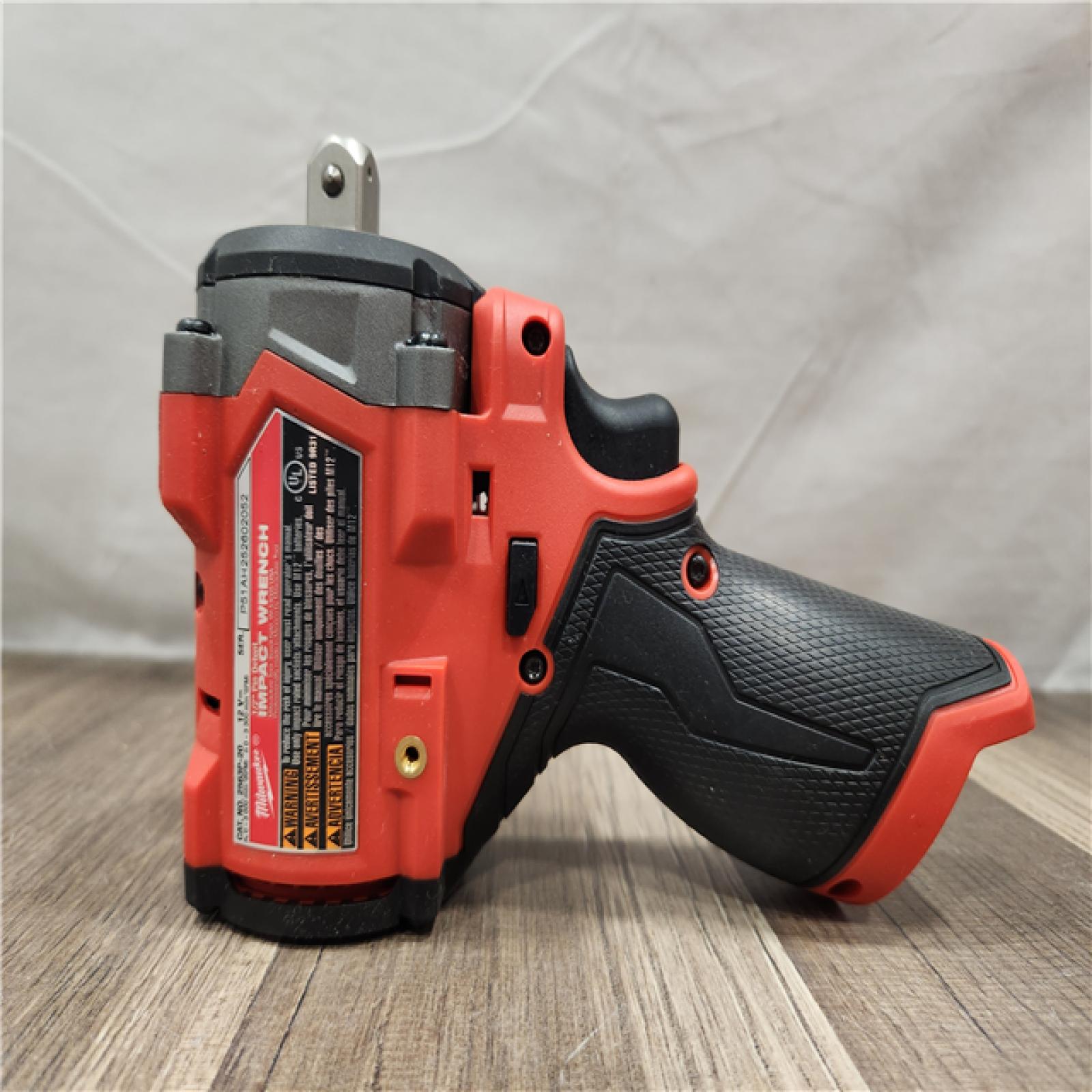 AS-IS- M12 FUEL 12V Lithium-Ion Brushless Cordless Stubby 1/2 in. Impact Wrench with Pin Detent (Tool-Only)