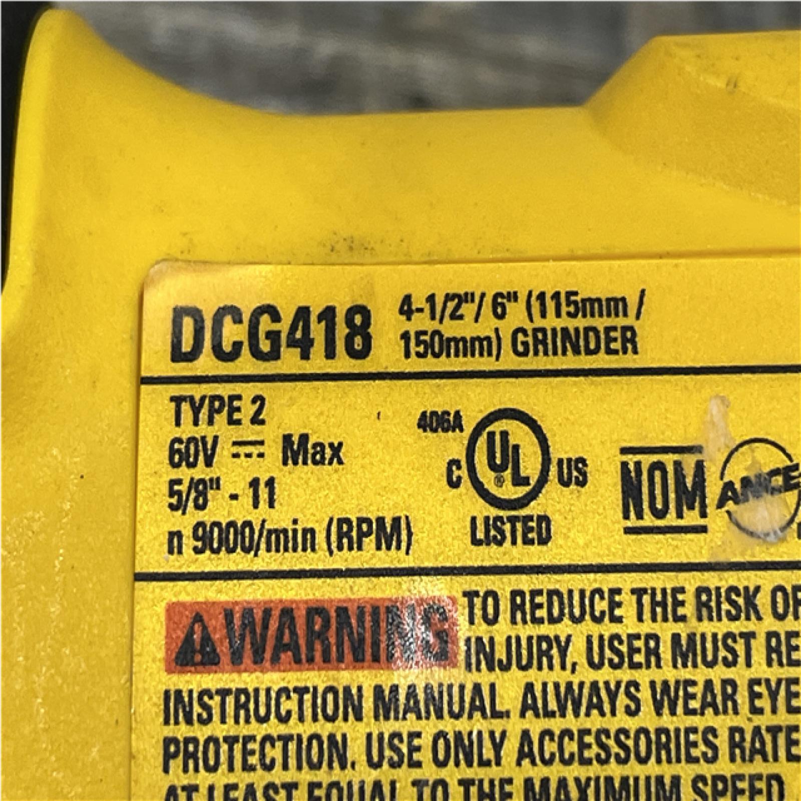 AS-IS DEWALT FLEXVOLT 60V MAX Cordless Brushless 4.5 in. to 6 in. Small Angle Grinder with Kickback Brake (Tool Only)