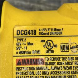 AS-IS DEWALT FLEXVOLT 60V MAX Cordless Brushless 4.5 in. to 6 in. Small Angle Grinder with Kickback Brake (Tool Only)