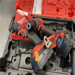 AS-IS - Milwaukee M18 FUEL 18V Lithium-Ion Brushless Cordless Hammer Drill and Impact Driver Combo Kit