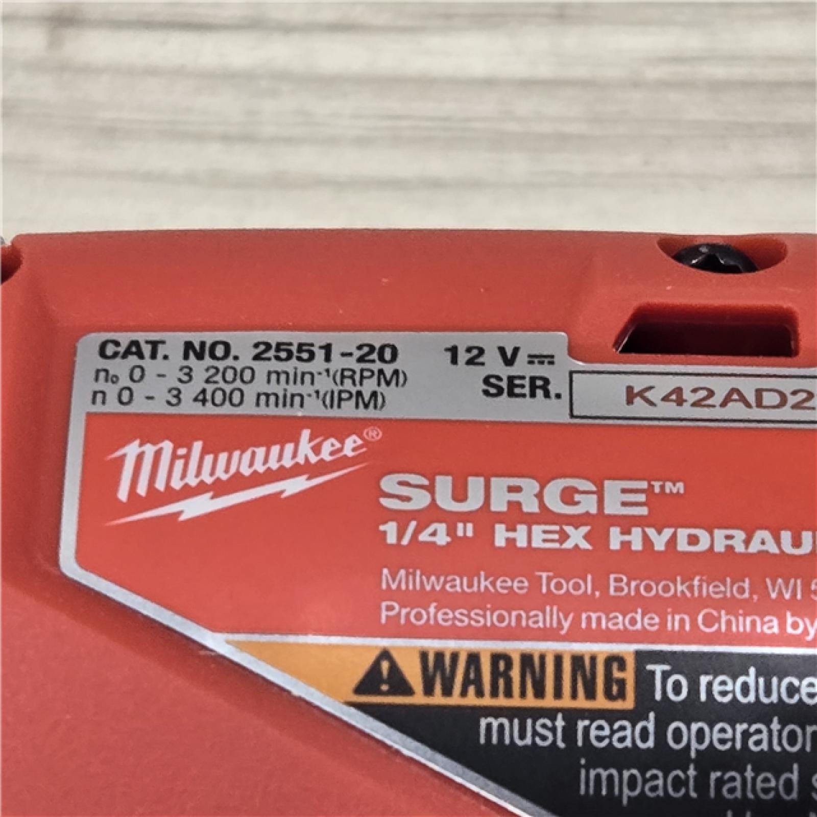 AS-IS Milwaukee M12 FUEL SURGE 12V Cordless 1/4 in. Hex Impact Driver Compact Kit