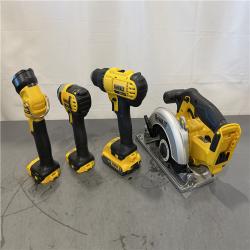 AS-IS - DeWalt 20V MAX 20 Volt Cordless 4 Tool Combo Kit