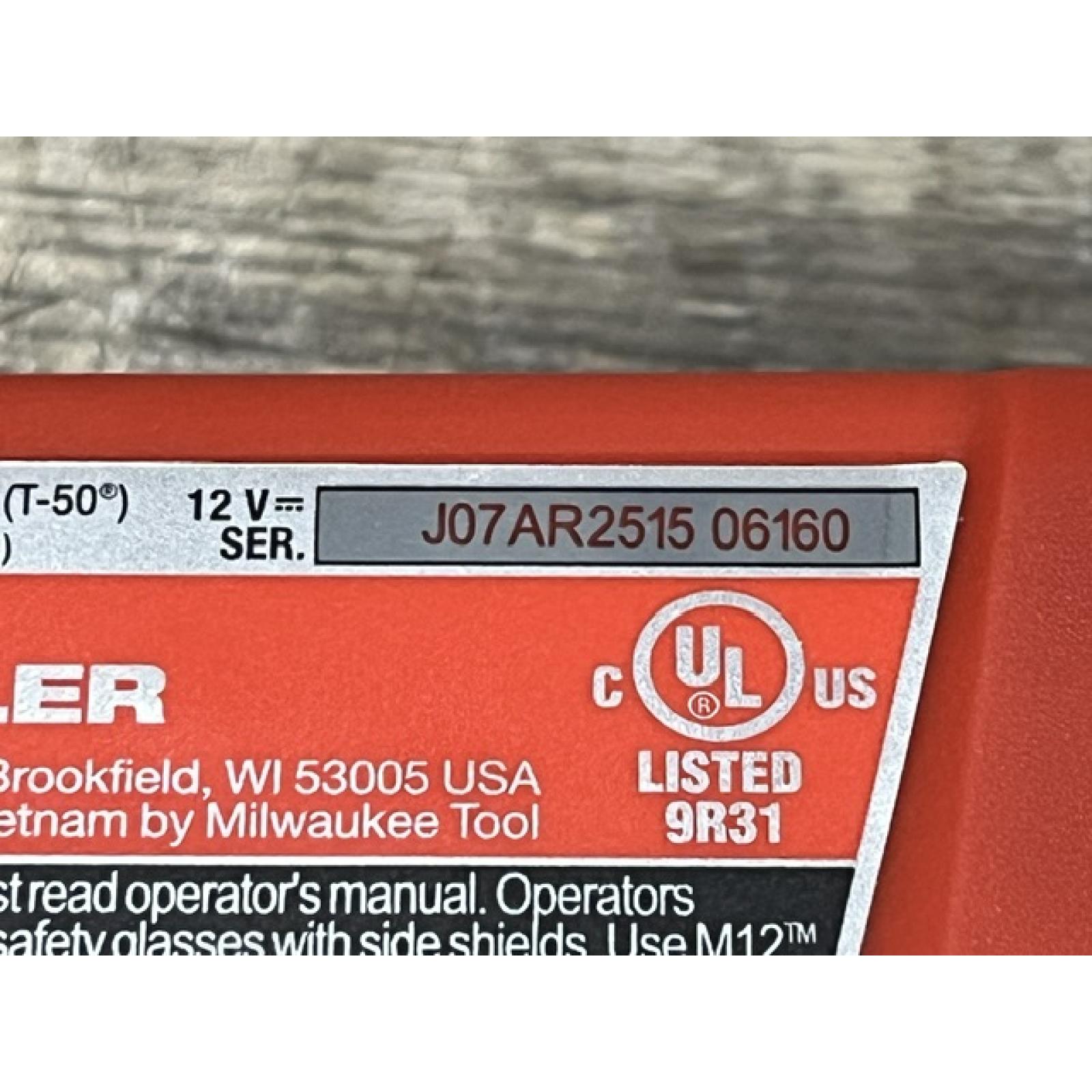 AS-IS Milwaukee 12-Volt Lithium-Ion Cordless 3/8 in. Crown Stapler (Tool-Only)