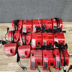 HOUSTON LOCATION - AS-IS MILWAUKEE BATTERY CHARGER PACK QTY - 15