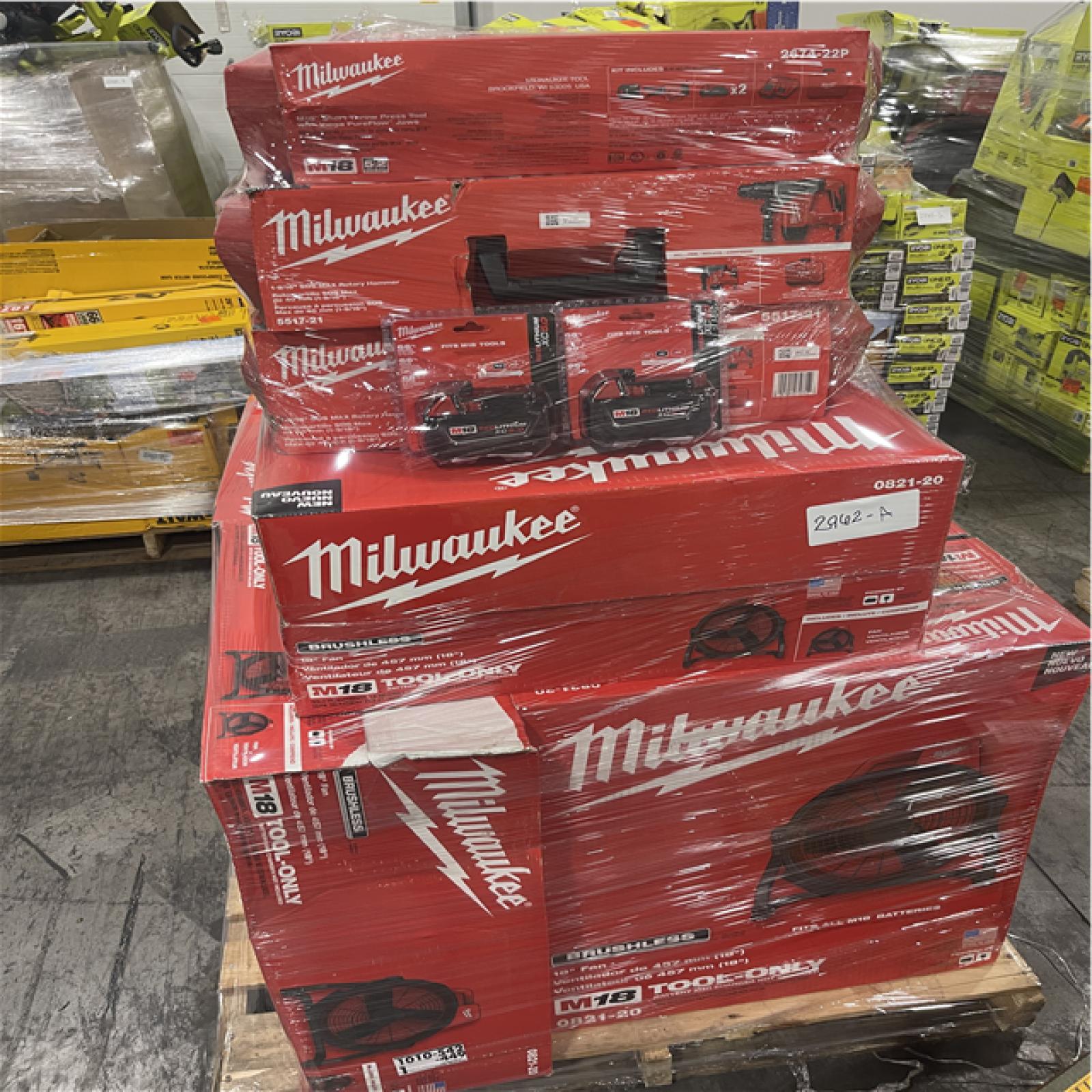 Pittston Location As-Is Power Tools Partial Truckload (9 Pallets) 2962-A