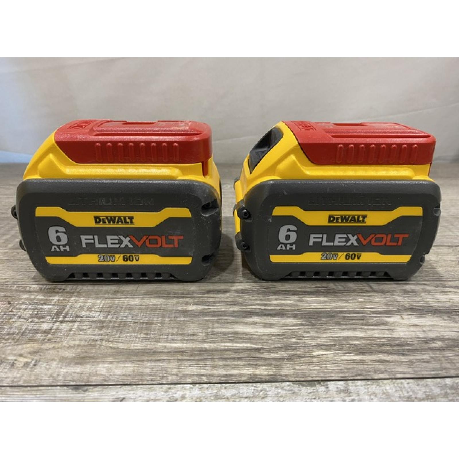 AS-IS DEWALT FLEXVOLT 20V/60V MAX Lithium-Ion 6.0Ah Battery Pack (2 Pack)