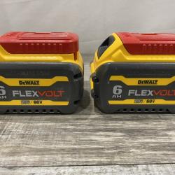 AS-IS DEWALT FLEXVOLT 20V/60V MAX Lithium-Ion 6.0Ah Battery Pack (2 Pack)