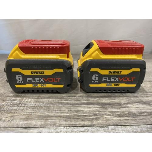 AS-IS DEWALT FLEXVOLT 20V/60V MAX Lithium-Ion 6.0Ah Battery Pack (2 Pack)