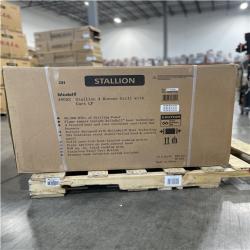 DALLAS LOCATION- NEW! BULL Stallion 4-Burner Cart Propane Grill in Stainless Steel