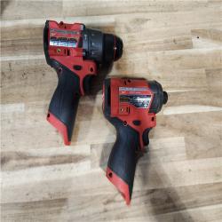 HOUSTON LOCATION - AS-IS Milwaukee  FUEL 12-Volt Lithium-Ion Brushless Cordless Hammer Drill and Impact Driver Combo Kit