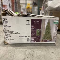 DALLAS LOCATION - Home Decorators Collection 7.5 ft. Elegant Twinkling Grand Fir LED Pre-Lit Artificial Christmas Tree with Timer T32