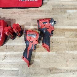 HOUSTON LOCATION - AS - IS Milwaukee 2 Tool Combo Kit W/ (2) Battery & Charger