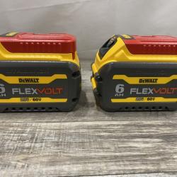 AS-IS DEWALT FLEXVOLT 20V/60V MAX Lithium-Ion 6.0Ah Battery Pack (2 Pack)