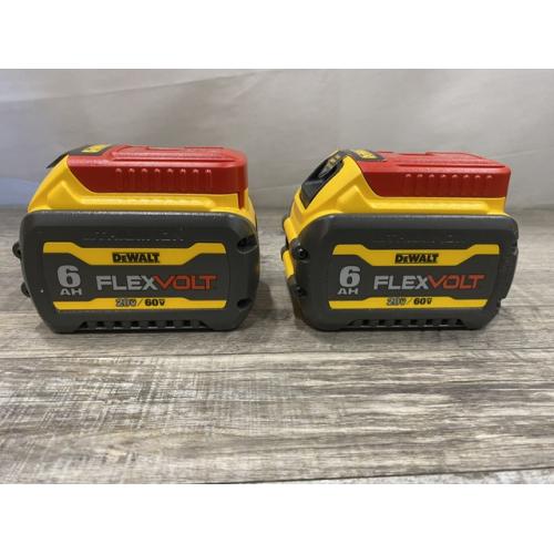 AS-IS DEWALT FLEXVOLT 20V/60V MAX Lithium-Ion 6.0Ah Battery Pack (2 Pack)