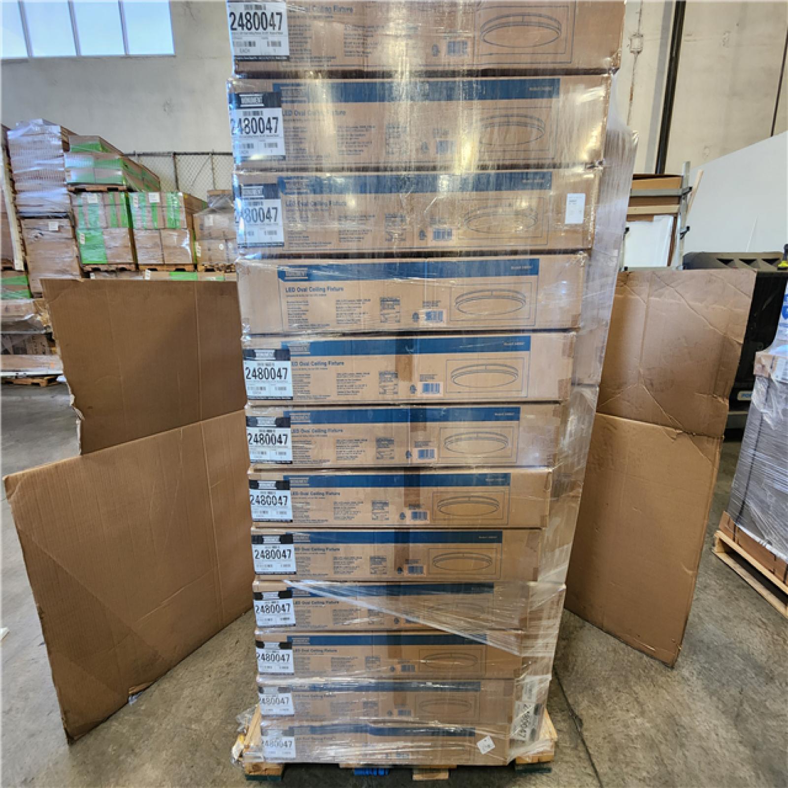 Phoenix NEW LED Oval Ceiling Fixture  32-3/8  Brushed Nickle Pallet (27-Boxes)