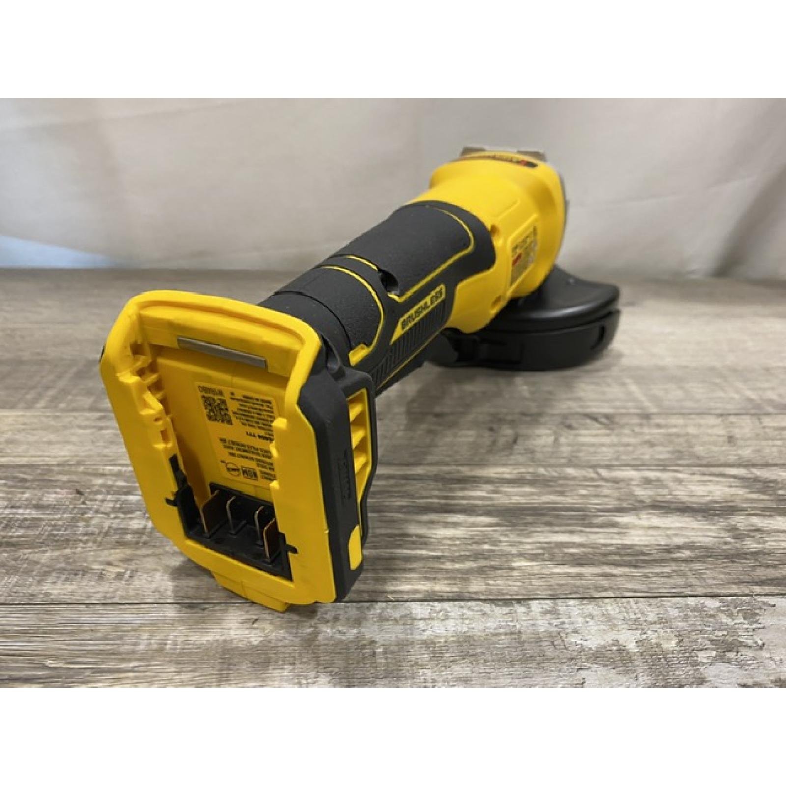 AS-IS DEWALT 20V MAX Cordless Brushless 4-1/2 in. Angle Grinder with Paddle Switch (Tool Only)