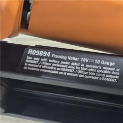 AS-IS RIDGID 18V Cordless 21° 3-1/2 in. Framing Nailer (Tool Only)