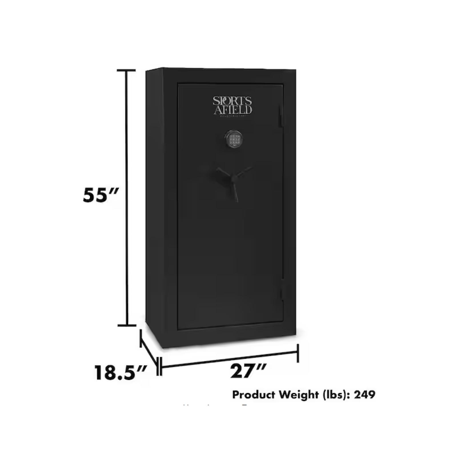 DALLAS LOCATION - AS-IS Sports Afield 30-Gun Fireproof Electronic Lock Gun Safe  Black