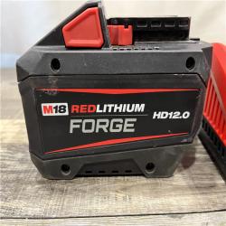 AS-IS Milwaukee 18-Volt Lithium-Ion REDLITHIUM FORGE Starter Kit with 12.0Ah Battery and Rapid Charger