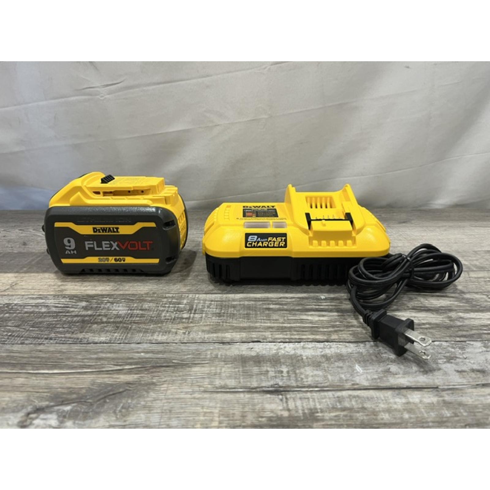 AS-IS DEWALT 20V/60V MAX FLEXVOLT Lithium-Ion 9.0Ah Battery and Charger Starter Kit