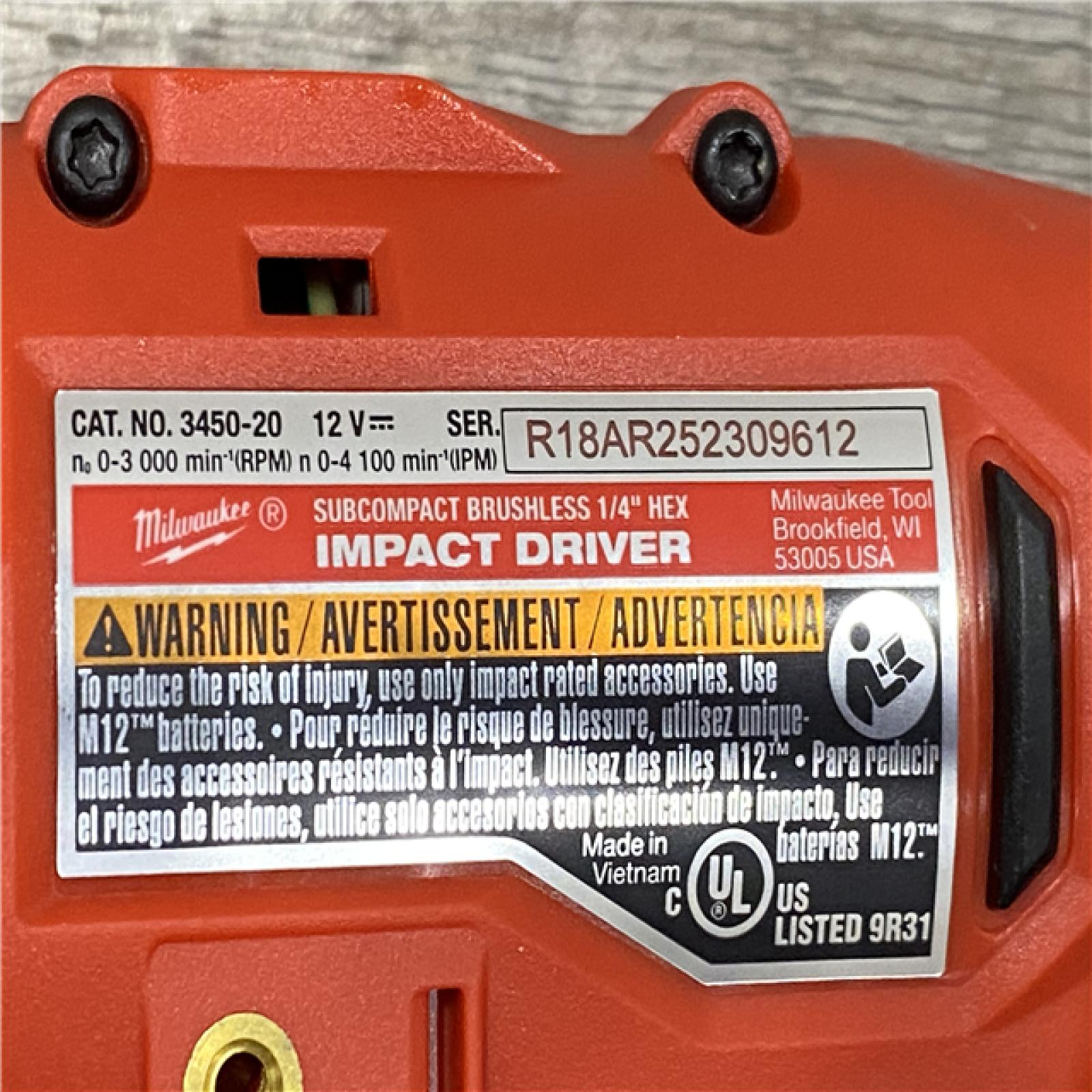 AS-IS Milwaukee 12V Lithium-Ion Brushless Cordless Subcompact Drill and Impact Driver Kit