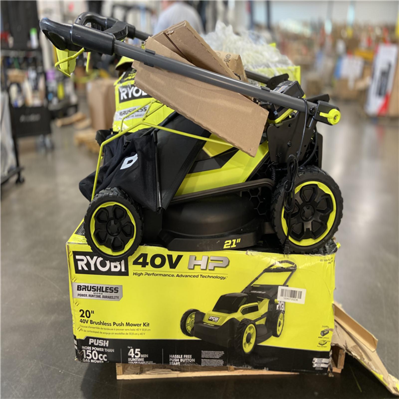 DALLAS LOCATION - RYOBI 40V HP Brushless 20 in. Cordless Battery Walk Behind Push Lawn Mower with 6.0 Ah Battery and Charger - 4 (UNITS)