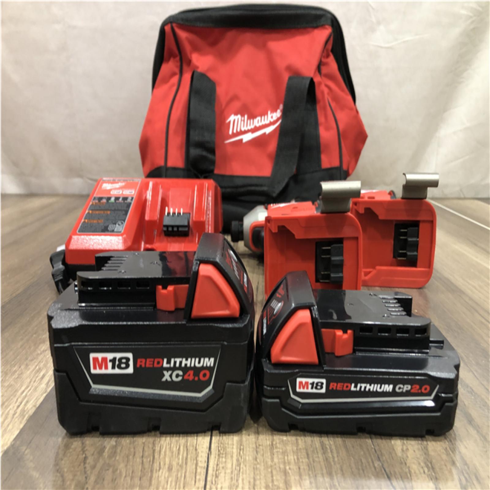 AS-IS Milwaukee 18-Volt Lithium-Ion Brushless Cordless Compact Hammer Drill/Impact Combo Kit