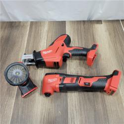 AS-IS Milwaukee M18 18V Lithium-Ion Cordless Combo Kit (5-Tool) with (2) Batteries, Charger and Tool Bag