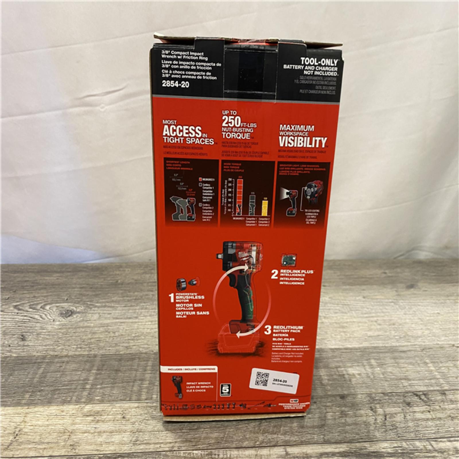 NEW - Milwaukee FUEL GEN-3 18V Lithium-Ion Brushless Cordless 3/8 in. Compact Impact Wrench with Friction Ring (Tool-Only)
