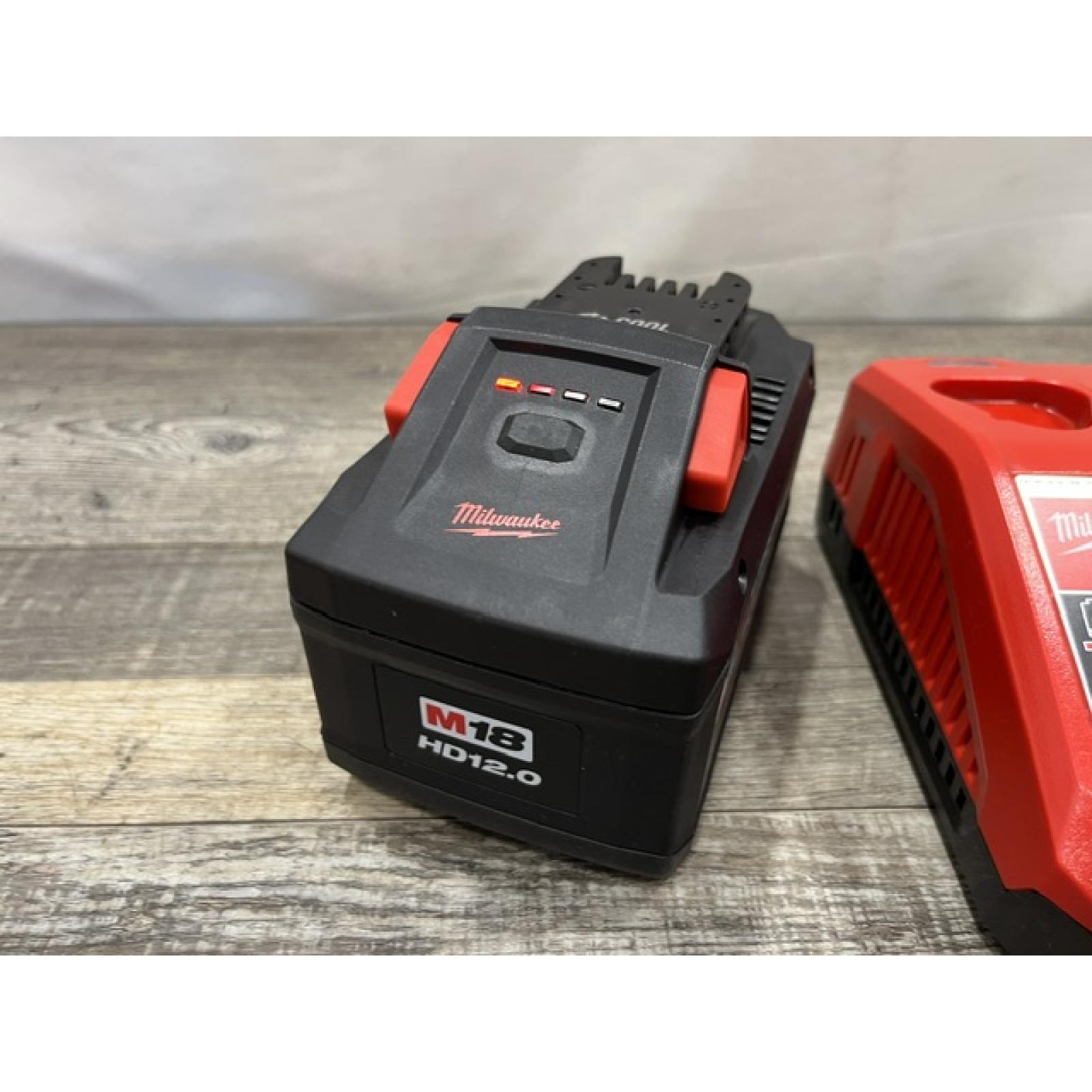 AS-IS Milwaukee 18-Volt Lithium-Ion REDLITHIUM FORGE Starter Kit with 12. 0Ah Battery and Charger