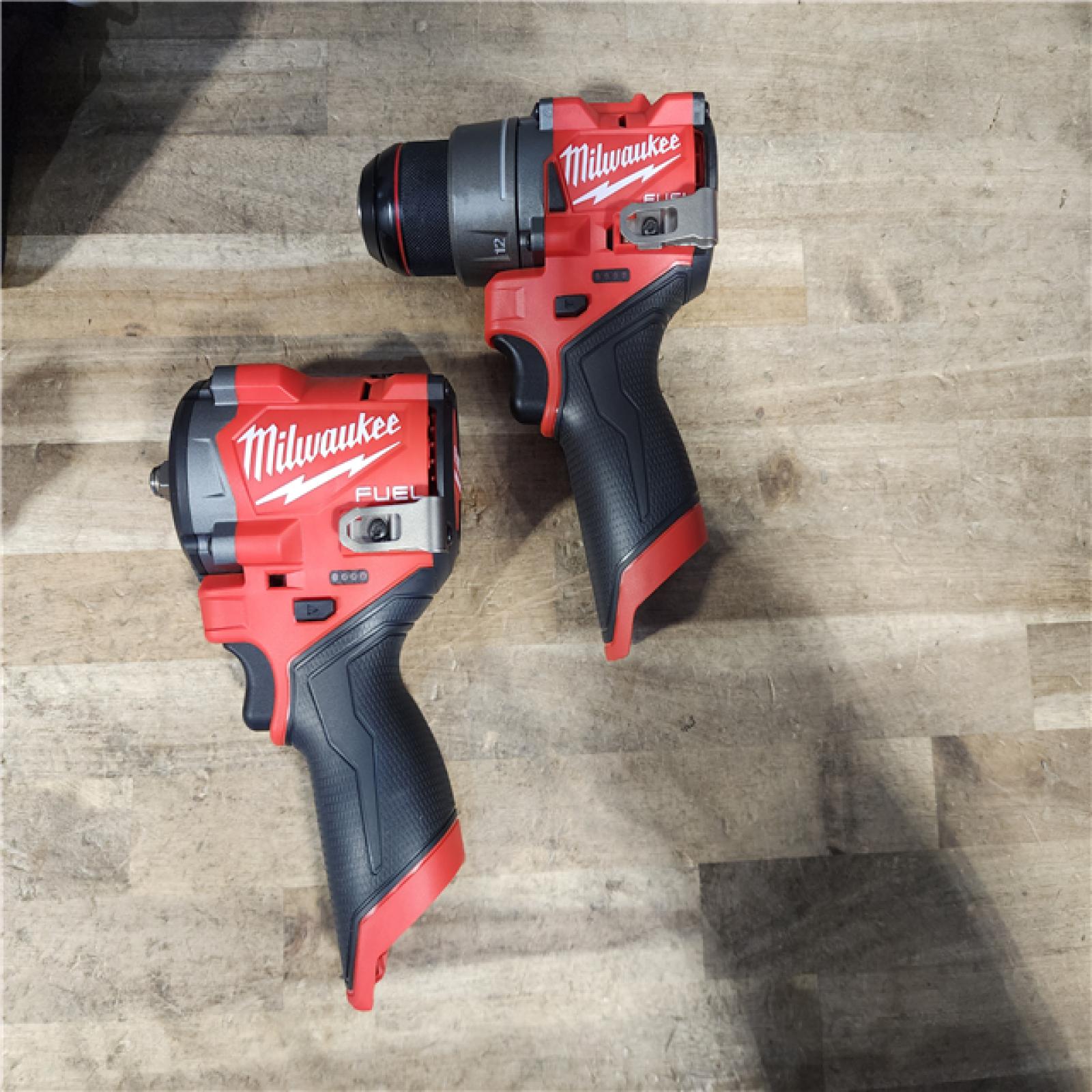HOUSTON LOCATION - AS-IS M12 FUEL 12V Lithium-Ion Cordless Drill Driver  Impact Wrench Combo Kit (2-Tool) W/Batteries  Charger & Bag