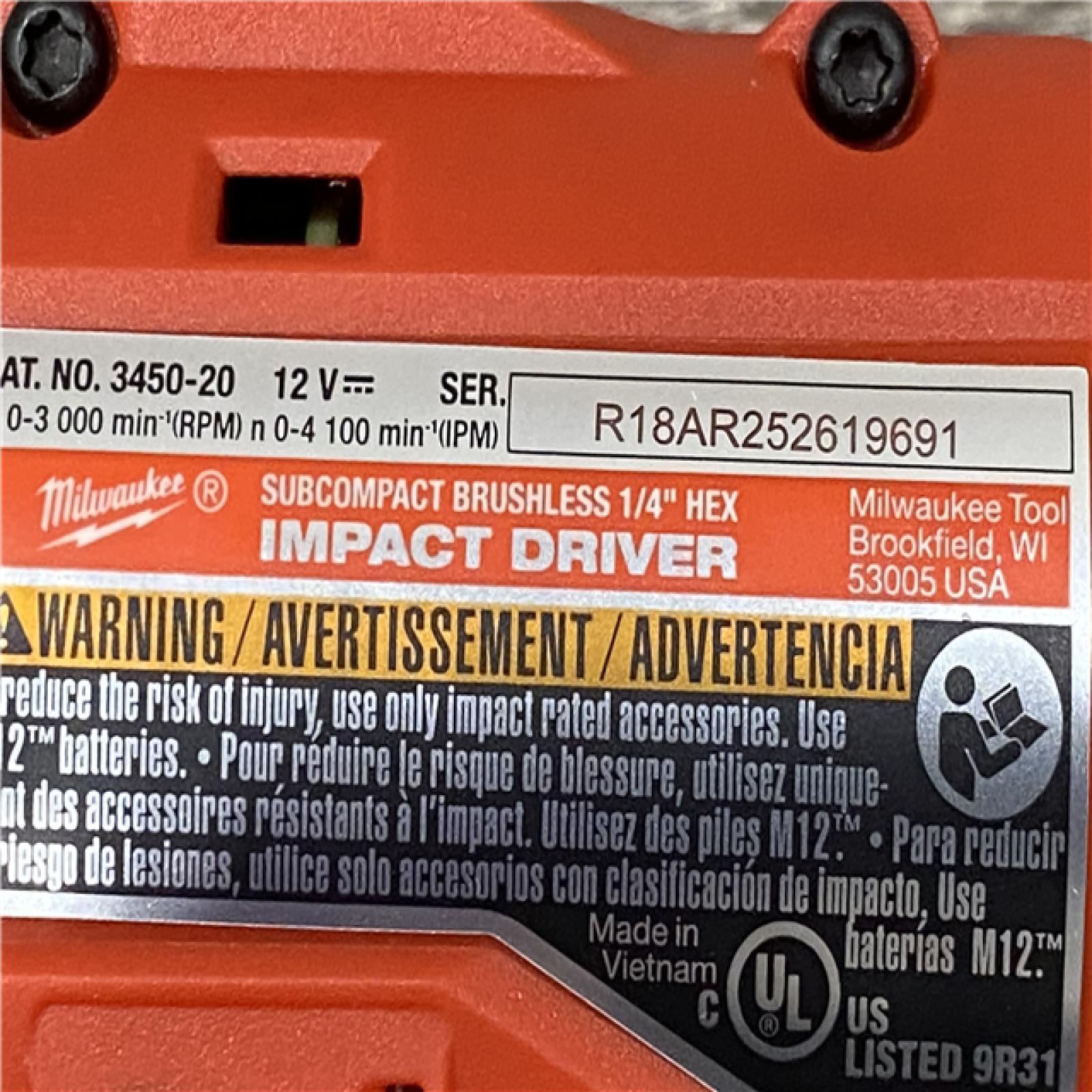 AS-IS Milwaukee 12-Volt Lithium-Ion Brushless Cordless Subcompact Drill &Impact Driver Combo Kit