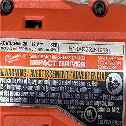 AS-IS Milwaukee 12-Volt Lithium-Ion Brushless Cordless Subcompact Drill &Impact Driver Combo Kit